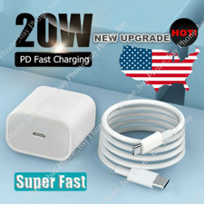 20W USB C Fast Charger PD USB C To Type C Cable Power Adapter For iPad iPhone 15