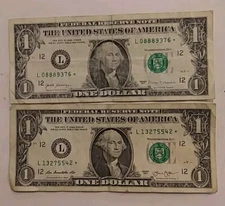 Fancy Serial Number $1 Replacement Star Notes