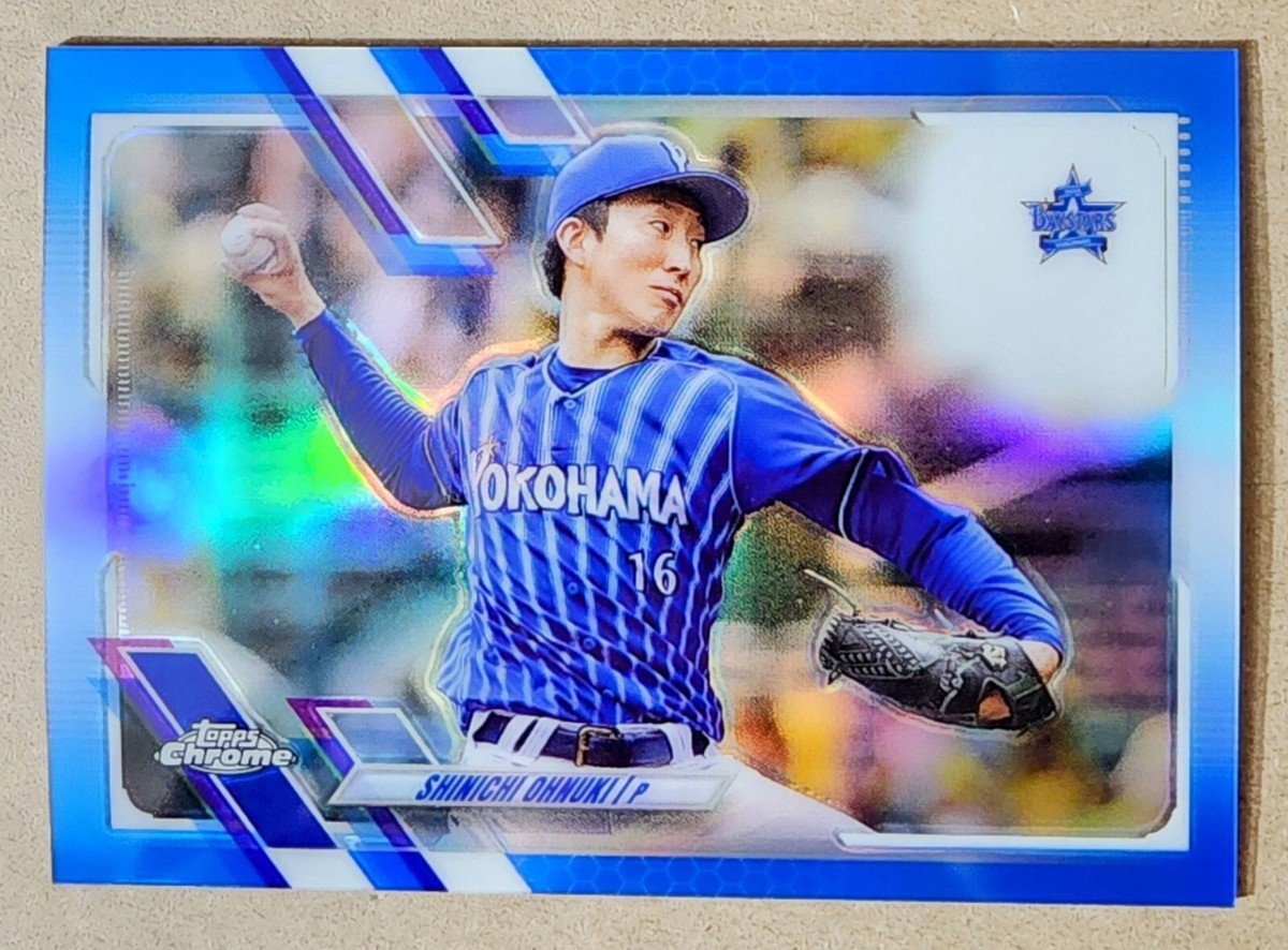 2021 Topps Chrome NPB #51 Shinichi Ohnuki Blue Refractor 018/150