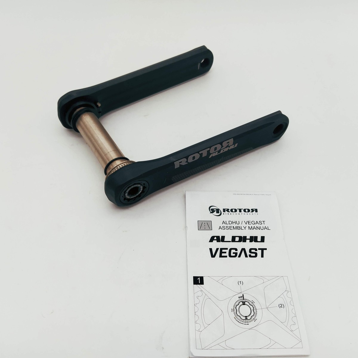 ROTOR Aldhu carbon クランク170mm スピンドル付き