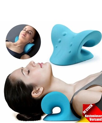 Neck Traction Pillow Original Cloud Shape Neck Stretcher Cervical Pain Relief DE