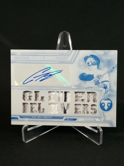 🔥 1/1 GLEYBER TORRES 2020 Topps Triple Threads Yankees Patch Auto WHITE WHALE👀
