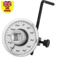 Measure Tool Angle Gauge Meter Drive Torque Wrench Rotation 360 Degree 1/2" N+