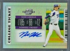 Nick Lodolo 2019 Panini Contenders Draft Baseball OPTIC AUTO #13 TCU Reds