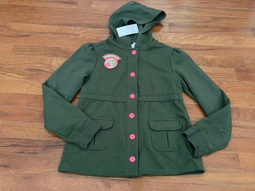 New Gymboree Friendship Camp Olive Green Hooded Cardigan Jacket L Large 10-12 - Picture 7 of 7