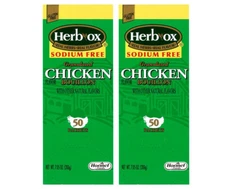 100 Pack, Herb-Ox Sodium Free Instant Broth Chicken Flavor 8 oz Packet