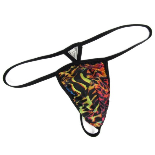 K699 P Herren String Beutel Tanga bedruckt weiches Jersey kleines Dreieck hinten Blumenmuster - Bild 23 von 30