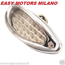 77204422 SCHEINWERFER STOPPLICHT LED CHROM / TRANSPARENT MOTORRAD / SCOOTER UNIVERSAL ZUGELASSEN