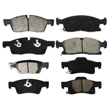 Ceramic Front&Rear Brake Pads For 2011 - 2016 Dodge Durango Jeep Grand Cherokee