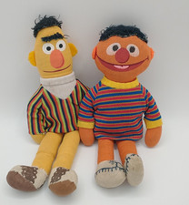Vintage Knickerbockers Sesame Street Ernie Bert Plush Figures