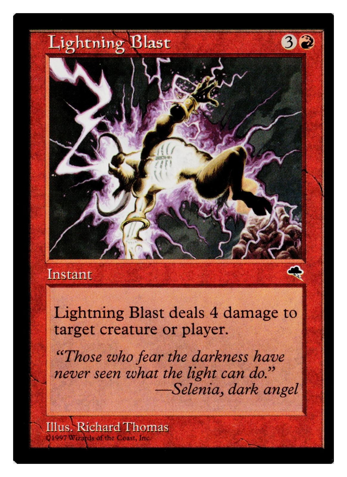 Lightning Blast 185 Common Tempest Magic: The Gathering Lightly Played