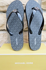 Michael Kors New MK Flip Flop PVC/MK Mini Jet Set-Black on Black Choose Size/Box