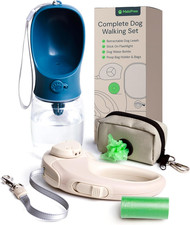Complete Dog Walking Set - 9.8Ft Retractable Leash Set with 20 Poop Bag and Disp