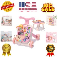 3 in 1 Baby Walker and Activity Center for Girl, Learning to Walk, Sit to Sta...