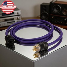 HiFi Audio Power Cable 12awg OCC Pure Copper Conductor US Plug  Figure 8 Female