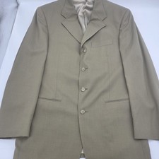 Givenchy Monsieur Men's Blazer Sports Coat 4 Button Tan 40R Vintage Made In USA