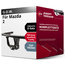 Für Mazda 2 DL/DJ (G.D.W.) Anhängerkupplung starr + E-Satz 7pol spezifisch Set