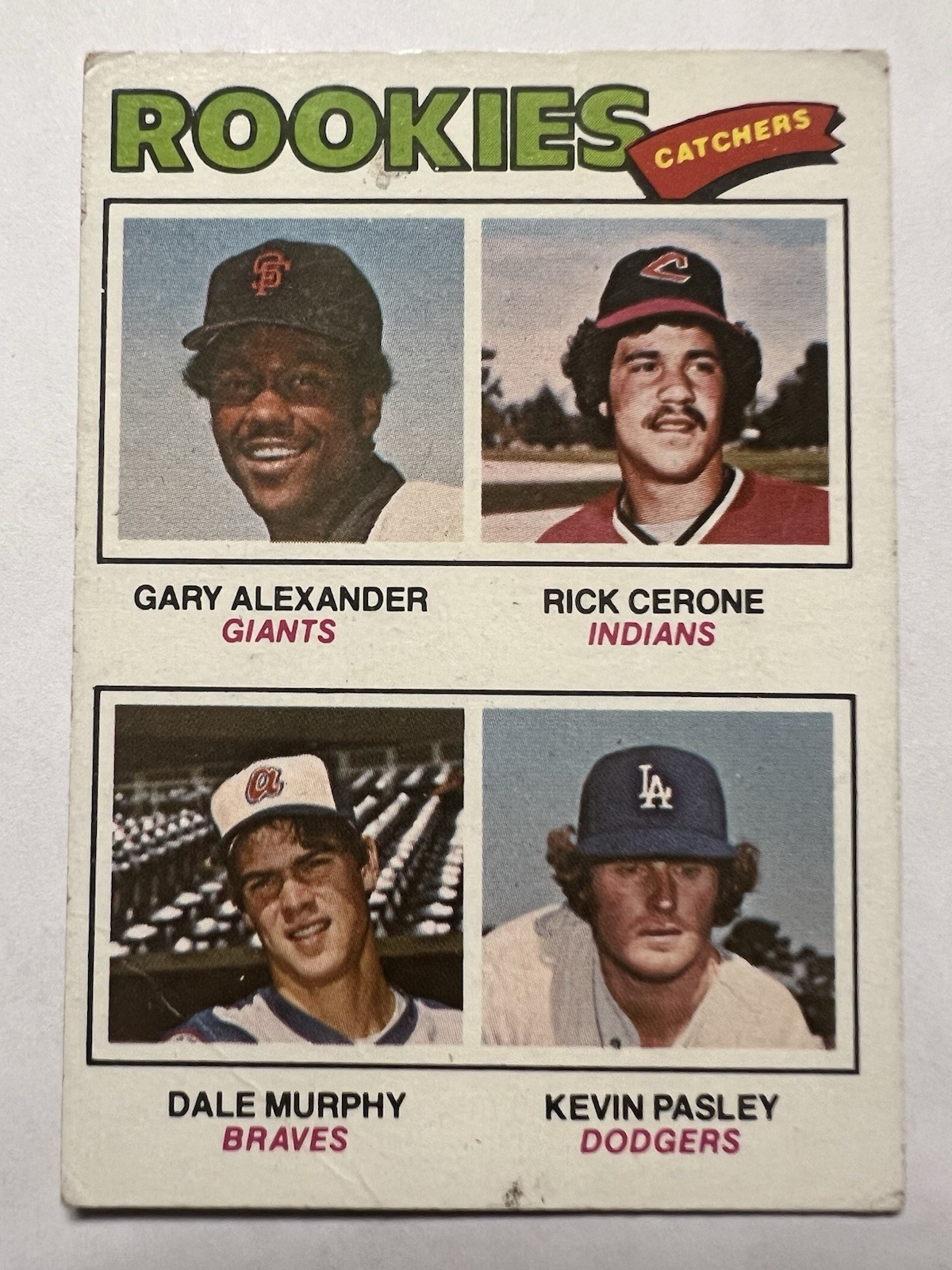 1977 Topps Dale Murphy Rick Cerone Gary Alexander Rookie Catchers #476 RC