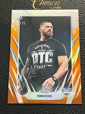2026 Topps Chrome WWE Roman Reigns Base /25 Orange Refractor Buyback #18 BZP
