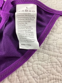Sexy Purple Lace Satin Lingerie*Bustier*Garters*Thong*L*Cosplay*Femboy*Sissy*NIP