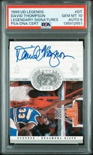 99 UPPERDECK LEGENDS LEGENDARY SIGNATURES DT DAVID THOMPSON PSA/DNA graded 10/9