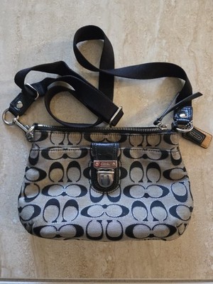 Coach Signature Crossbody Purse 9.5” X 7”, Blue Interior. | eBay