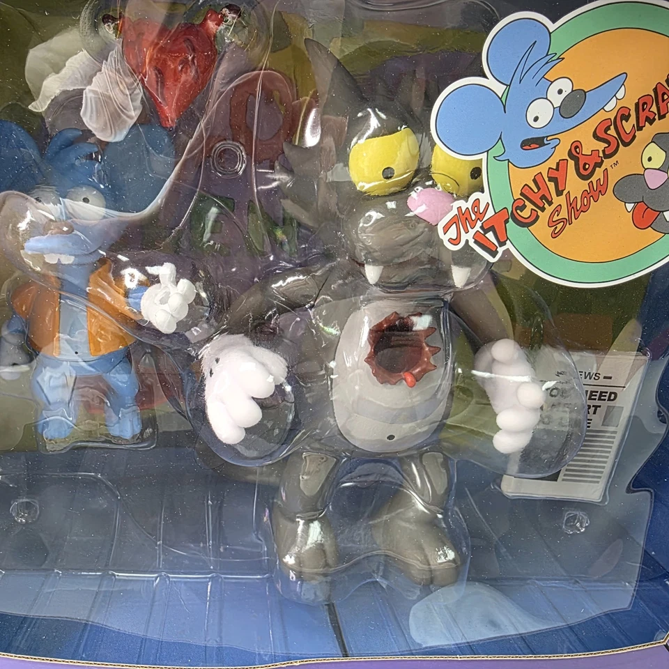 The Itchy & Scratchy Show Collectable Vinyl Figure TV SET Simpsons Kidrobot NEW - Image 4 of 4