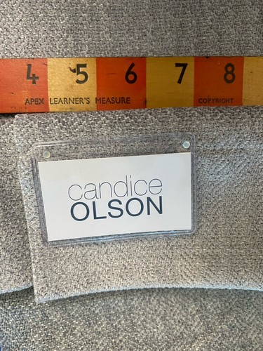 Kravet Candice Olson Upholstery Samples Graceful Moves Gray Blue Cream 25"x23" - Picture 5 of 5