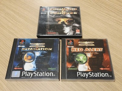 COMMAND AND CONQUER + RED ALERT + RETALIATION PS1 KOMPLETT - GETESTET - TRACKED
