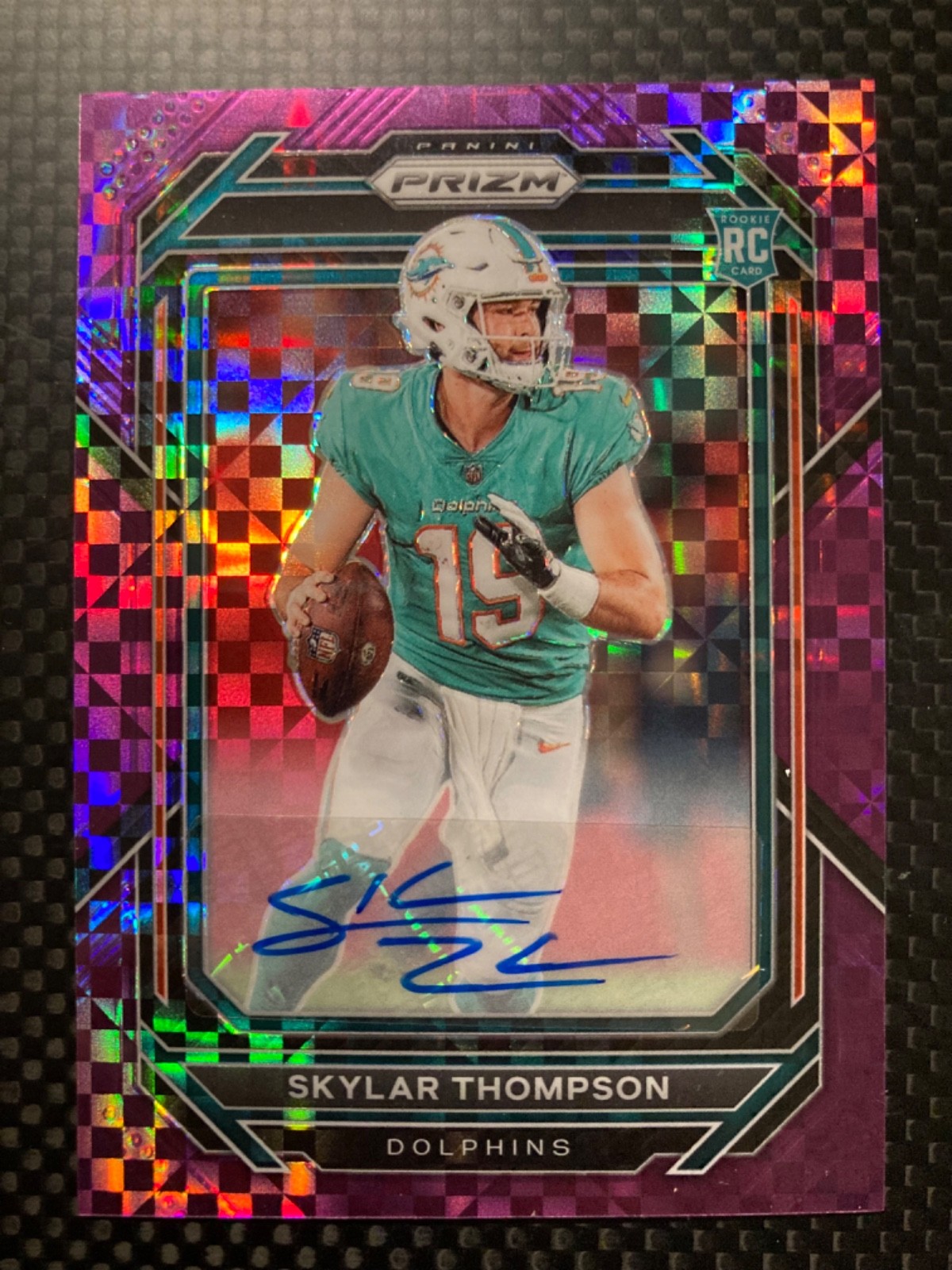 2022 Panini Prizm - Rookies Skylar Thompson #354 Purple Power Prizm /49 Dolphins