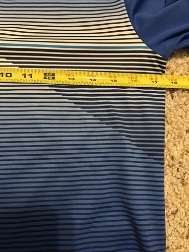 Nike Golf Polo Shirt Youth Boys Size M Medium Blue Tiger Woods TW Logo On Back - Picture 7 of 8