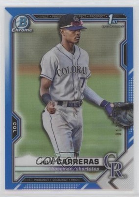 2021 Bowman Chrome Prospects Blue Refractor 13/150 Julio Carreras #BCP-161 10ld