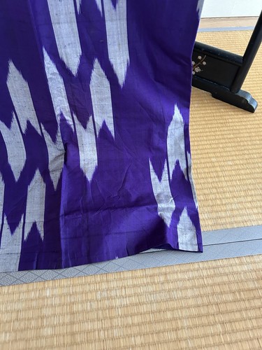 Japanese Kimono Vintage Yukata Rare Authentic purple Free Shipping Japan - Picture 17 of 17