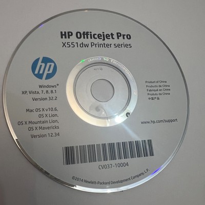 Hp Officejet Pro X551dw Series Printer Software Driver CD DVD only