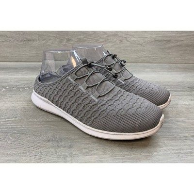 Propet Women's Grey Knit Slip On Mule Sneakers Bungee Lace 9.5AA Casual Comfort