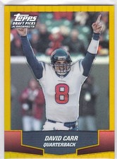 DAVID CARR 2004 Topps Draft Picks RARE GOLD REFRACTOR $$ INSERT Houston Texans!