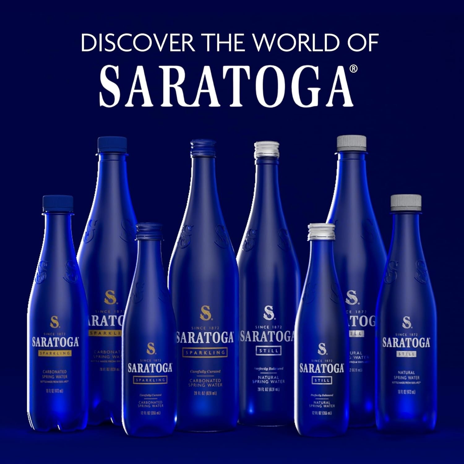 Saratoga Spring Water Bottles, 6 Pack - Still Bottled Water, 16 Oz, 6-Pack