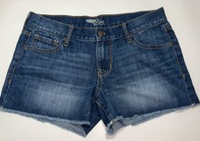 Old Navy The Diva Jean Cut-Off Regular Shorts Womens 6 Blue Dark Wash 80 Cotton