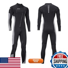 Men and Women Wetsuit 3mm Neoprene Front Zipper for Scuba Surfing Cold Water