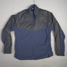 Nike Sportswear Men's Fleece Jacket Black Blue Full Zip Size XXL Athletic
