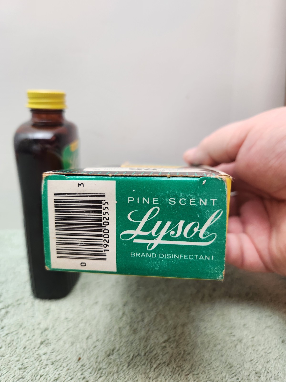 VTG Pine Scent Lysol Concentrate Glass Bottle 5 Oz Original Box NEW