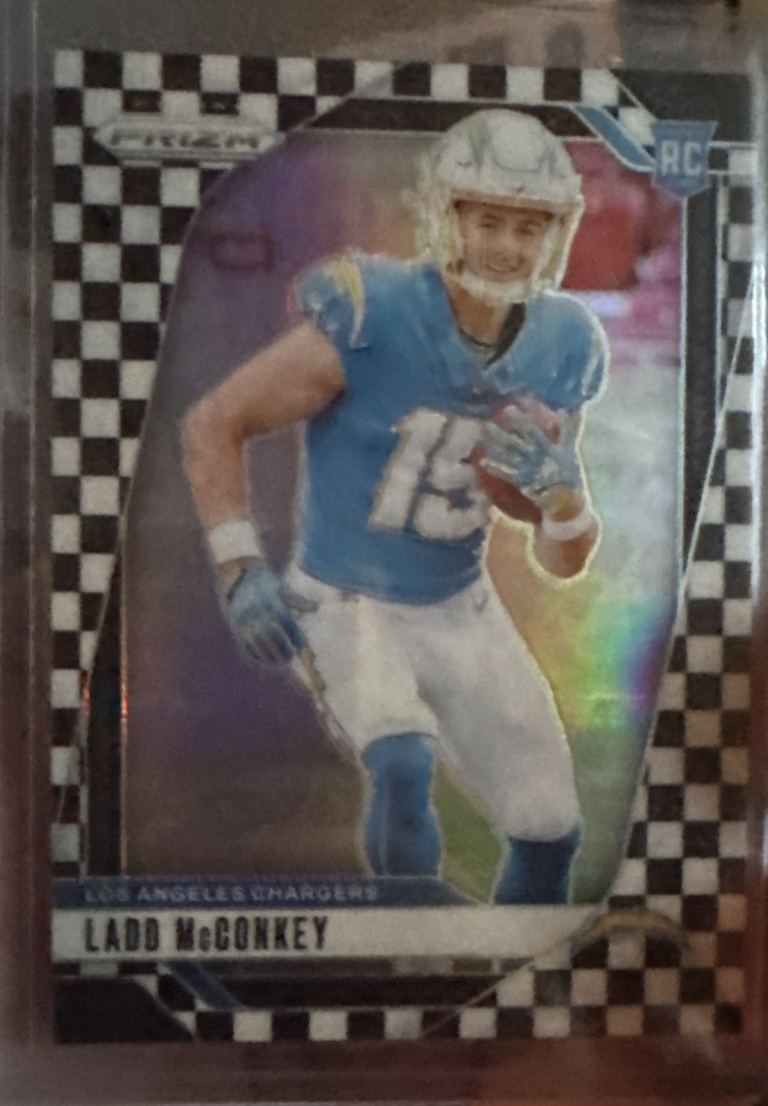 2024 Panini Prizm - Rookies Ladd McConkey #365 Black & White Checker Prizm (RC)