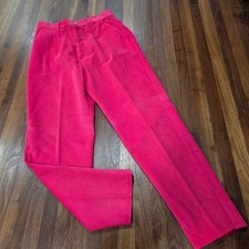 Vintage Lee Hot Pink Corduroy Pants Trousers Jr. Size 11 Made In USA