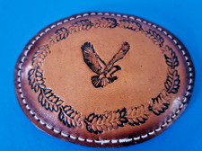 REALLY NICE  AMERICAN BALD EAGLE  LEATHER FASHION BELT BUCKLE