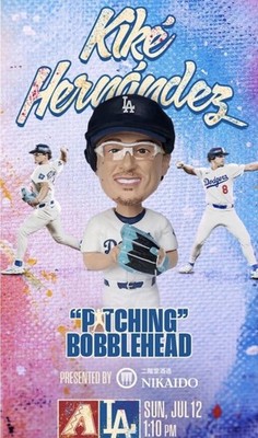 Dodgers Kiké Hernández ボブルヘッド 🌈🧢Kike Hernandez Pitching Helmet Dodgers Bobblehead SGA 7/12/26