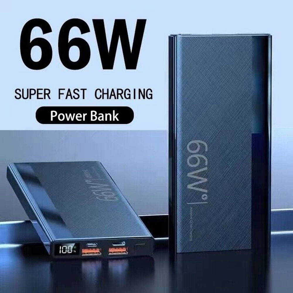 30000mAh 66W Portable Power Bank USB LCD External Battery Charger For Cell Phone