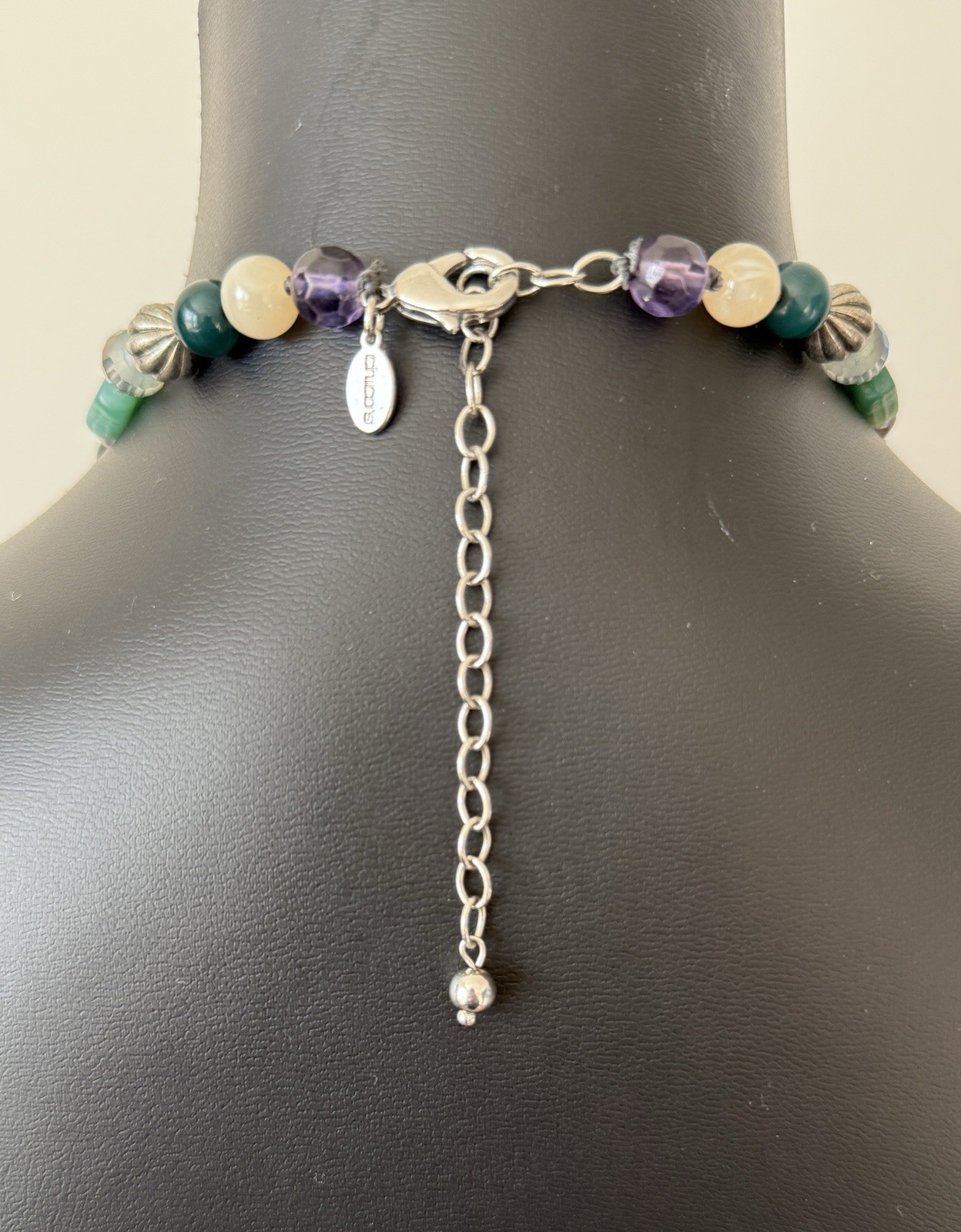 Chicos Multi-Stone Beaded Statement Necklace Adju… - image 6