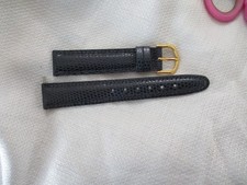 GENUINE leather usa watchstrap watch band strap 18mm gold navy lizard grain