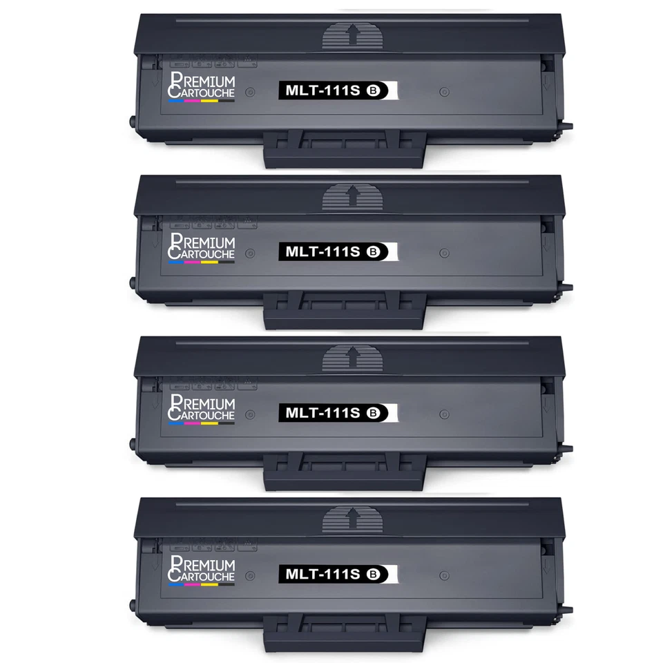Pack 4 MLT-D111L compatible pour Samsung Noir Haute capacité avec puce - Photo 1/4