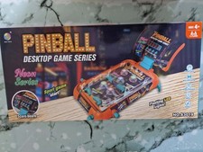 Flipper Tischflipper Spielautomat 36x22 cm Orange Sound Licht Spiel Spaß Tisch